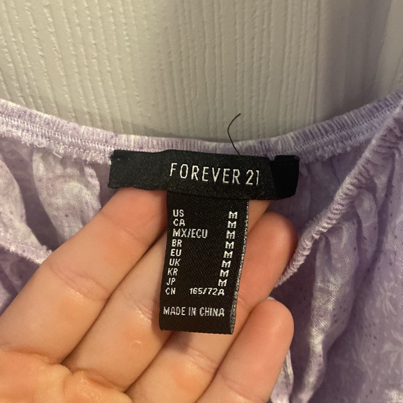 Purple Forever 21 romper - Picture 3 of 4